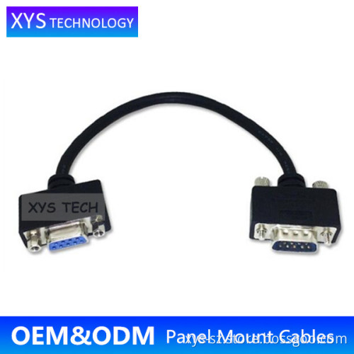 XYS TECH Short Connector DB9 male to female Panel Mount Cable/